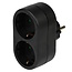 Benson Verdeelstekker 2-voudig - Schuko - Zwart - 16A - Randaarde - IP20