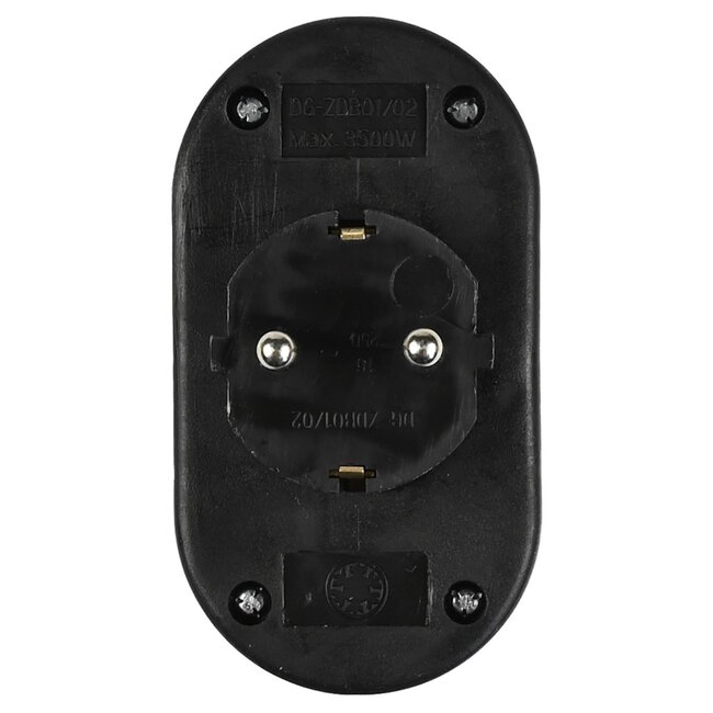 Benson Verdeelstekker 2-voudig - Schuko - Zwart - 16A - Randaarde - IP20