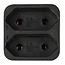 Benson Dubbele verdeelstekker - zwart - 2300W - IP20 - 2 aansluitingen