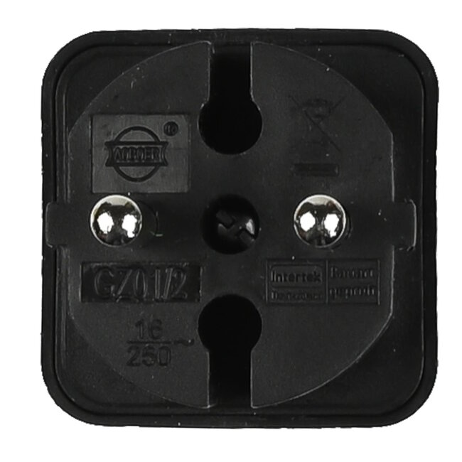 Benson Dubbele verdeelstekker - zwart - 2300W - IP20 - 2 aansluitingen