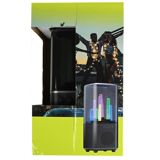 Benson Bluetooth luidspreker - Dansend licht - 3 uur muziek - 9 lichtmodi - Zwart