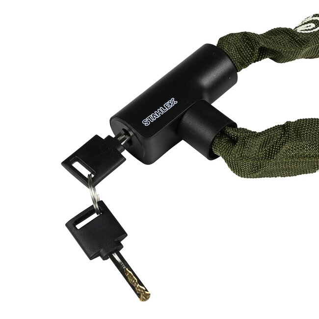 Stahlex Kettingslot - gehard staal - Ø 6 x 1200 mm - mix kleur - veiligheidssleutels