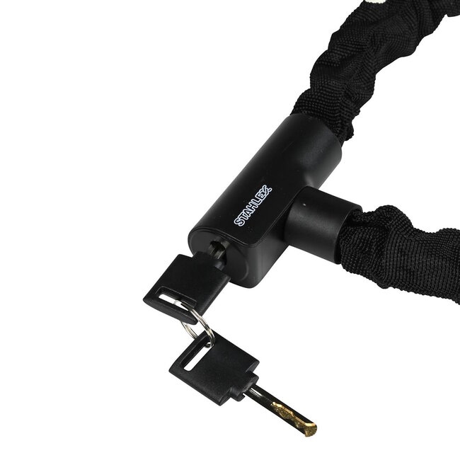 Stahlex Onbreekbaar kettingslot - gehard staal - 6 x 1500 mm - met pp-hoes en veiligheidssleutels