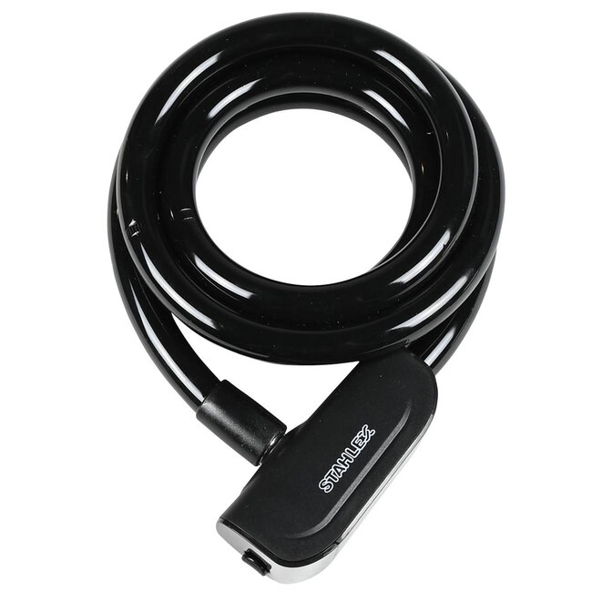 Stahlex Kabelslot - Extra beveiligd - Stootvast kunststof - Ø 12 x 1500 mm - Inclusief 2 sleutels