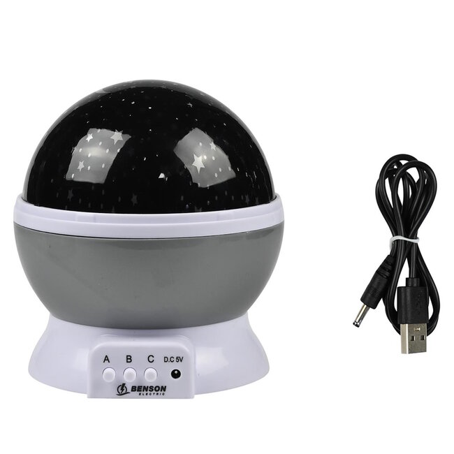 Benson Magische sterrenhemel projector - 360-graden rotatie - 3 standen - USB en batterij