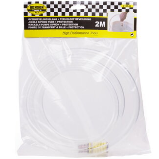 Benson Overhevelslang met terugloopbeveiliging - 200 cm - 10 liter per minuut - Glashelder Benson Overhevelslang met terugloopbeveiliging - 200 cm - 10 liter per minuut - Glashelder