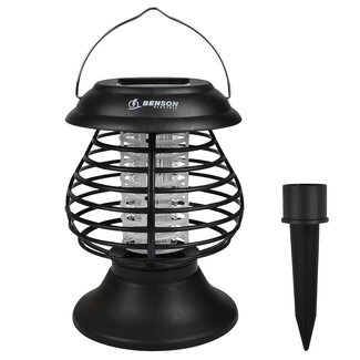 Benson Muggenlamp op Zonne-energie: Draagbare Insectenvanger voor Binnen en Buiten met Blauw UV-Licht