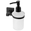 REA Ronde zeepdispenser wandmodel - mat zwart - compact design - 9.5 x 13 x 15 cm