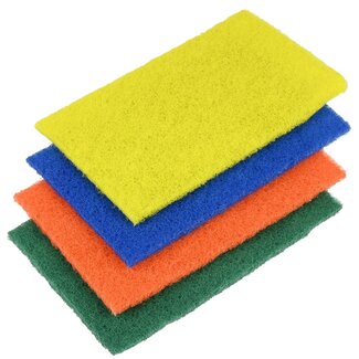 Magic Clean Schuur Pads - Schoonmaak - 4 stuks - Geel/Oranje/Blauw/Groen