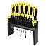 Benson 18-delige schroevendraaierset - magnetische punten - antislip handvat - wandhouder