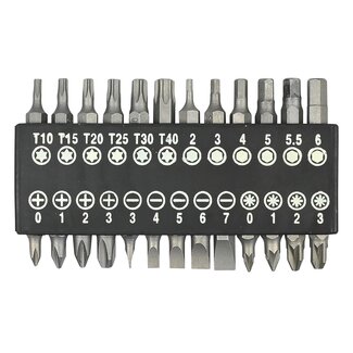 Benson Bitset - Chroom Vanadium - 25-delig - Inclusief Riemclip