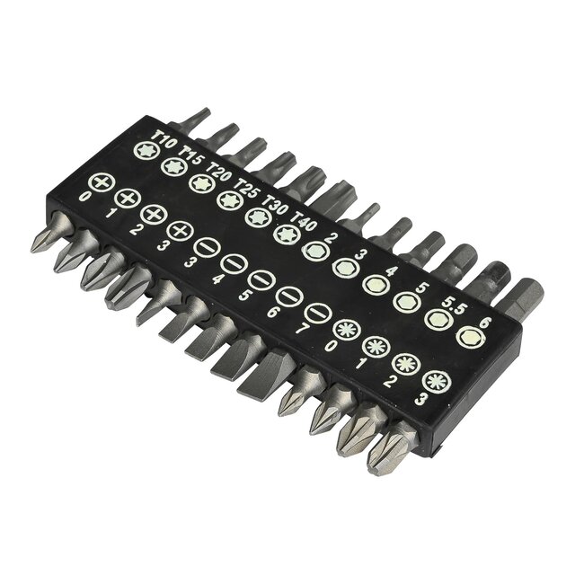 Benson Bitset - Chroom Vanadium - 25-delig - Inclusief Riemclip