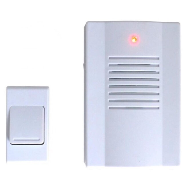 Benson Draadloze deurbel - 16 melodieën - 30 meter bereik - wit design