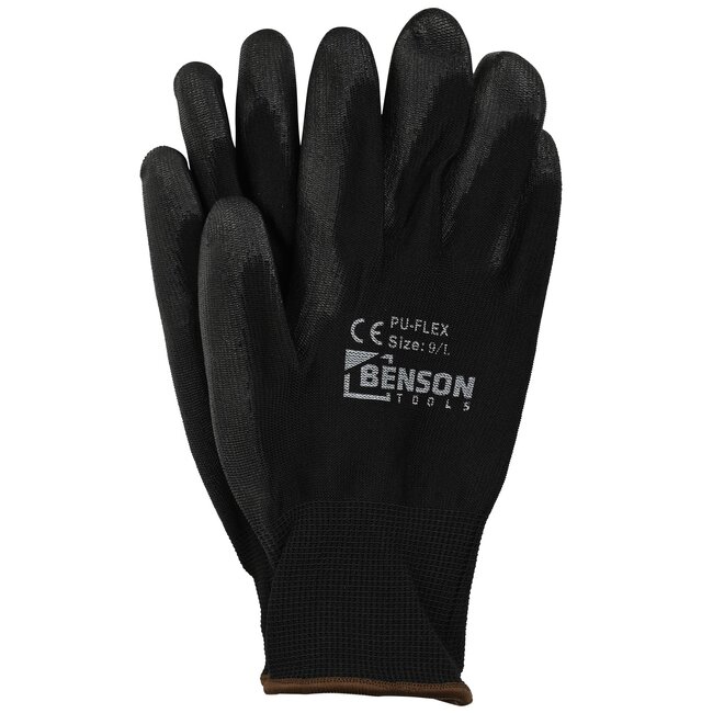 Benson Werkhandschoenen - Flexibele grip en comfort - Zwart - Maat XL