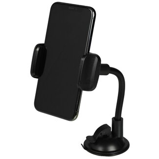 Benson Universele telefoonhouder - zuignap - handsfree - duurzaam ABS - compact - zwart - 6,5 x 24 cm