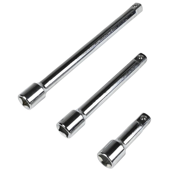 Benson 3-delige set dop verlengstukken - gesmeed staal - 75/150/225 mm - voor moeilijk bereikbare plekken