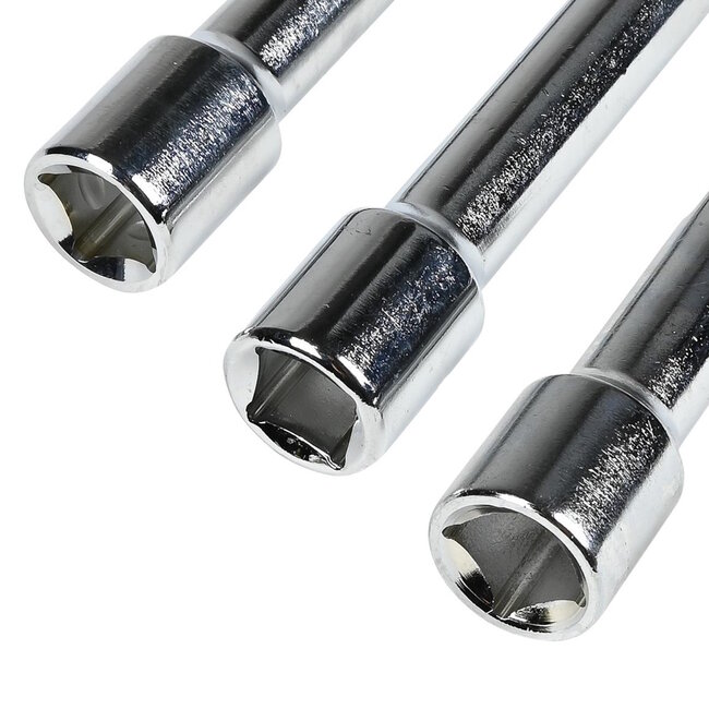 Benson 3-delige set dop verlengstukken - gesmeed staal - 75/150/225 mm - voor moeilijk bereikbare plekken