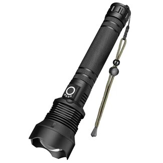 Hofftech Krachtige oplaadbare zaklamp - 800 lumen - aluminium - IP44 - 245 mm - 3 lichtmodi