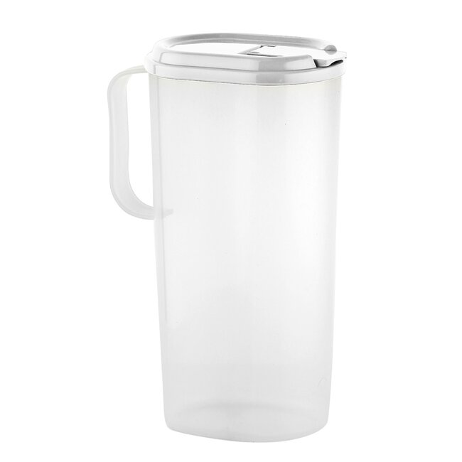 Benson Schenkkan met deksel - 1.8 liter - kunststof - maatverdeling - assorti kleuren