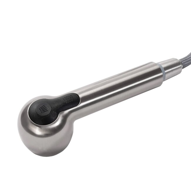 REA Hoog model keukenmengkraan - geborsteld nikkel - eengreeps - keramisch mechanisme - messing - 340 mm hoogte