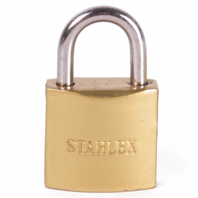 Stahlex Veelzijdig hangslot - 20 mm - veiligheidscategorie C - drie sleutels - geharde beugel