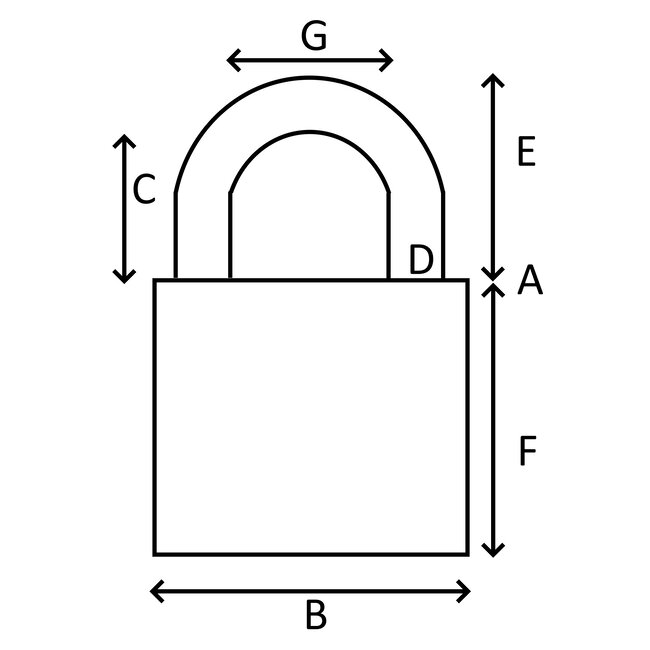 Stahlex Hangslot - 32 mm - Inclusief 3 sleutels - Gemoffeld ijzer - Gehard staal
