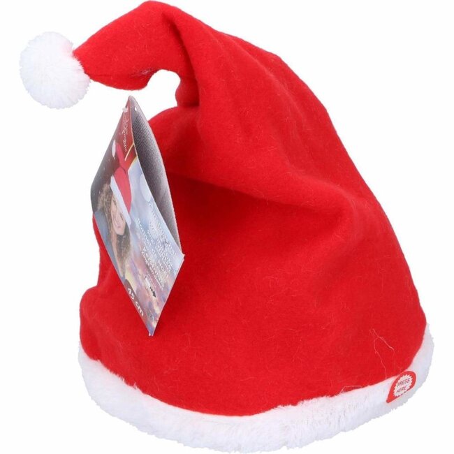 Christmas Gifts Feestelijke kerstmuts - rood/wit - polyester - 29 cm - unisex