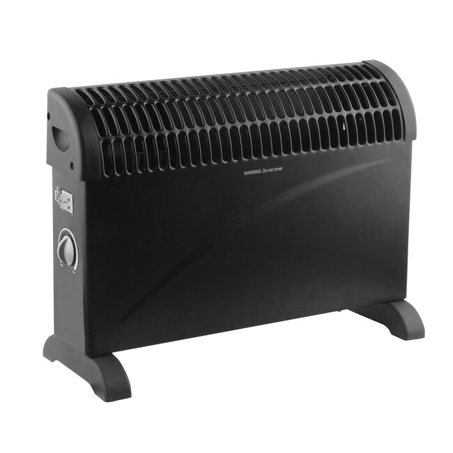 Benson Compacte convector heater - 3 standen - oververhittingsbeveiliging - zwart - 53x20x39 cm