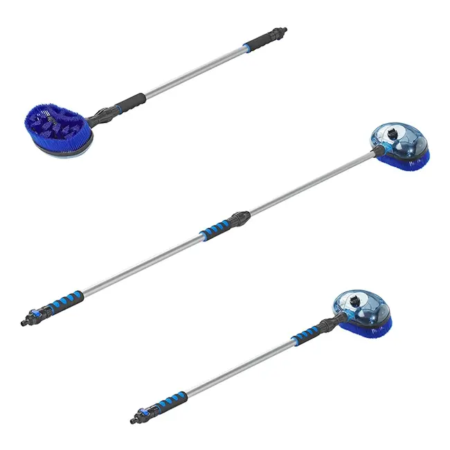 ProPlus Wasborstel - Telescopische Steel - Roterende Borstelkop - Zeepdispenser - 102-171 cm