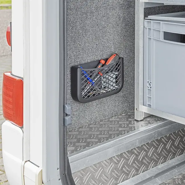 ProPlus Handig opbergnet - kunststof frame - 20 x 12 x 3 cm - eenvoudig te monteren - ideaal voor auto en camper
