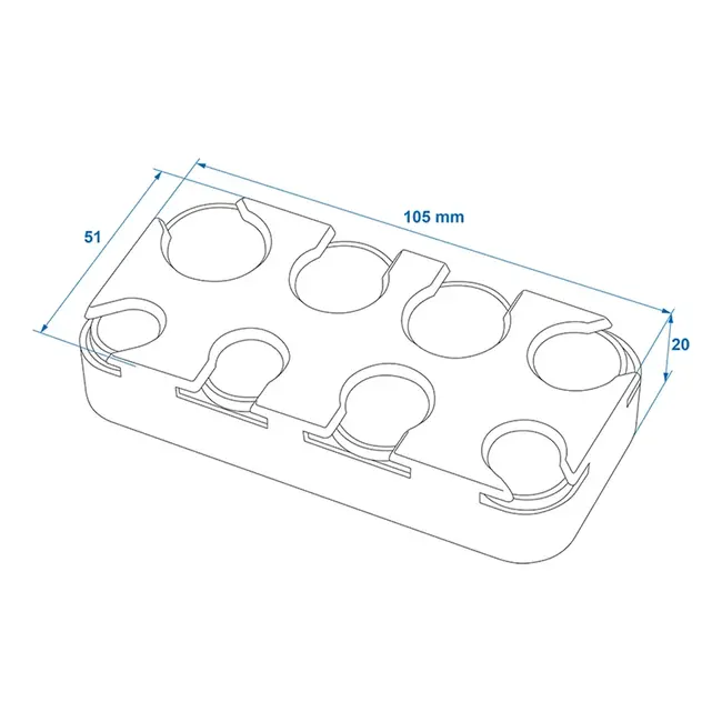 ProPlus Compacte euro munthouder - overzichtelijk muntbeheer - ideaal voor auto en thuis - 105 x 51 x 20 mm