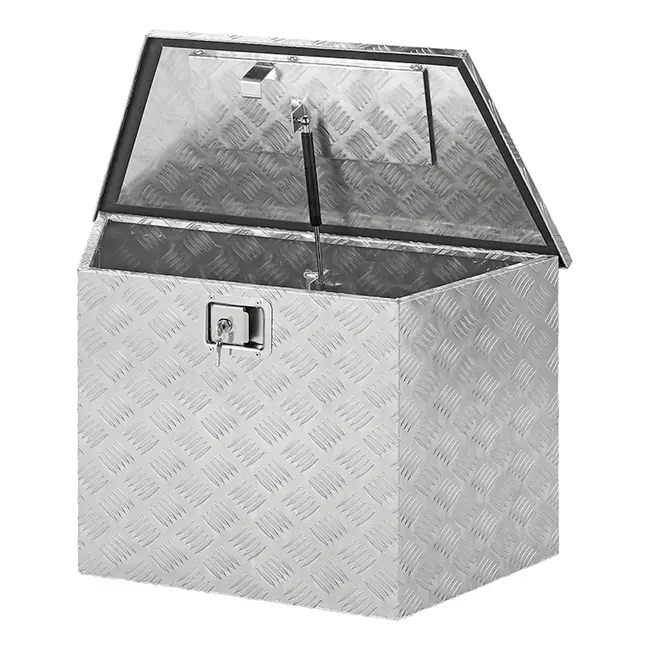 ProPlus Lichte en robuuste dissel gereedschapskist - aluminium - 830/540 x 360 x H490 mm - incl. rvs slot en sleutels