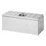 ProPlus Gereedschapskist voor aanhangwagen - aluminium - 600 x 250 x 250 mm - met rubberen stootrand en rvs slot