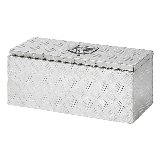 ProPlus Gereedschapskist voor aanhangwagen - aluminium - 600 x 250 x 250 mm - met rubberen stootrand en rvs slot