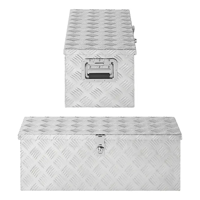 ProPlus Ruime aluminium gereedschapskist voor aanhangwagen - 760 x 320 x 270 mm - lichtgewicht en afsluitbaar