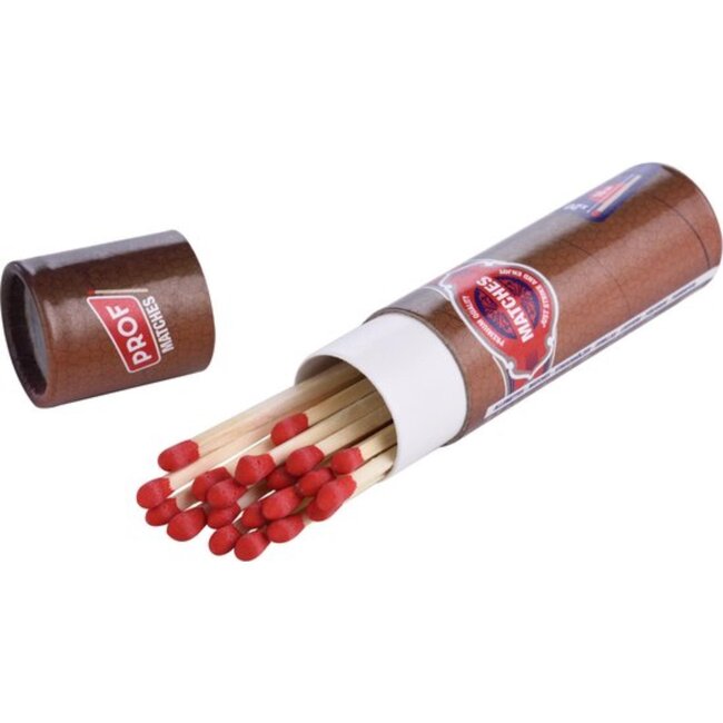 Prof Lange lucifers - 10 cm - 20 stuks - Veilig & betrouwbaar - Handige koker