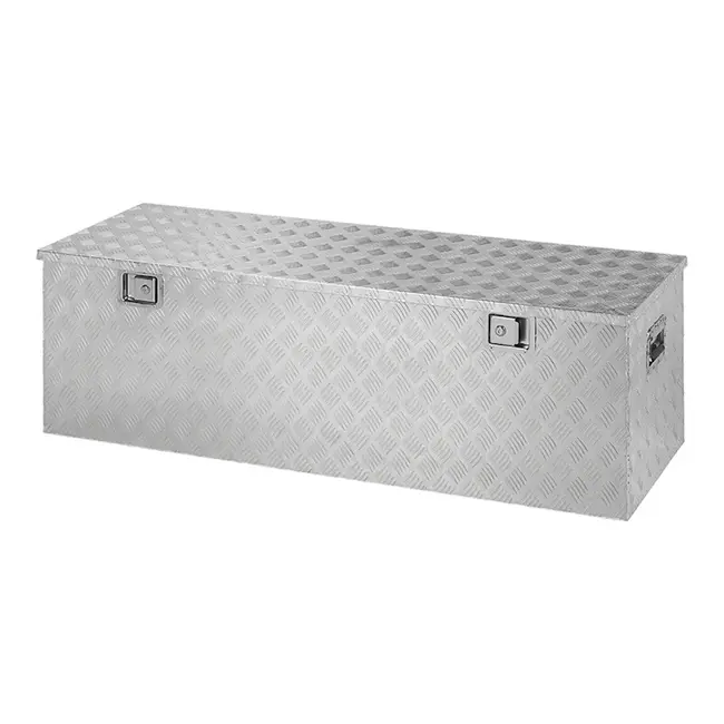 ProPlus Ruime gereedschapskist voor aanhangwagens - aluminium - 1450x520x460 mm - incl. rvs slot en 4 sleutels