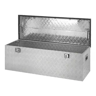 ProPlus Ruime gereedschapskist voor aanhangwagens - aluminium - 1450x520x460 mm - incl. rvs slot en 4 sleutels