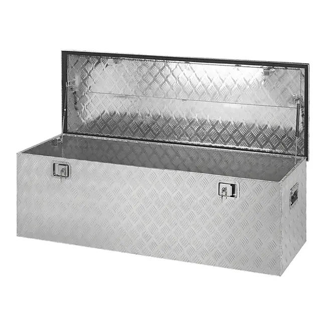 ProPlus Ruime gereedschapskist voor aanhangwagens - aluminium - 1450x520x460 mm - incl. rvs slot en 4 sleutels
