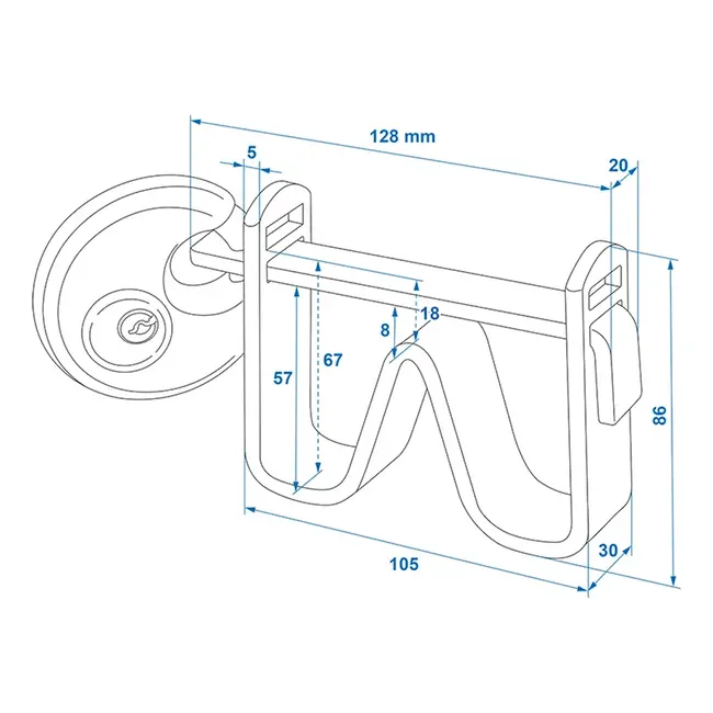 ProPlus Universeel koppelingsslot met discusslot - robuust en eenvoudig te monteren