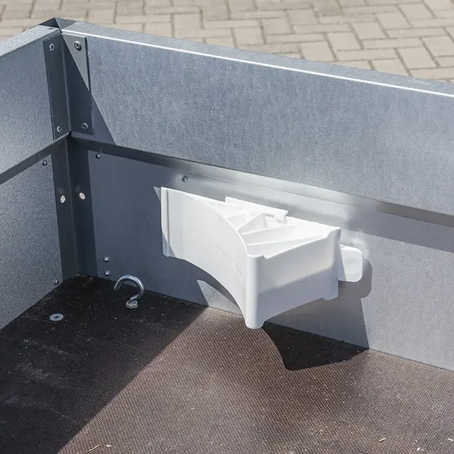 ProPlus Wielkeg kunststof wit - universeel - incl. houder - max. aslast 1600 kg - duurzaam PP materiaal