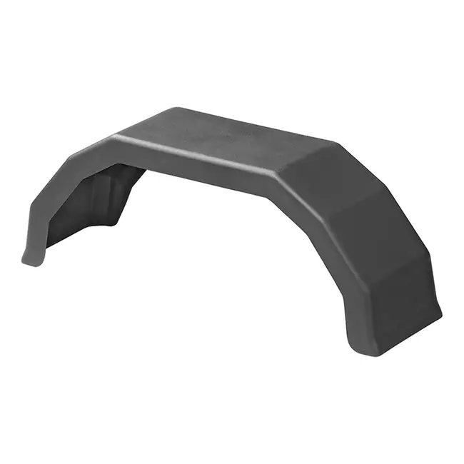 ProPlus Lichtgewicht kunststof spatscherm - hoekig - 8 inch - zwart - eenvoudig te monteren