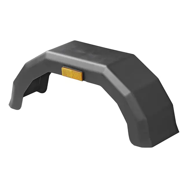 ProPlus Lichtgewicht kunststof spatscherm - hoekig - 10 inch - zwart - Emark goedgekeurd