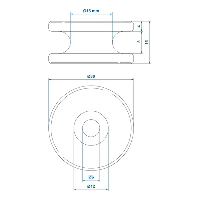 ProPlus Ronde touwhaak - PVC - Ø30 x 15 mm - Duurzaam en veelzijdig