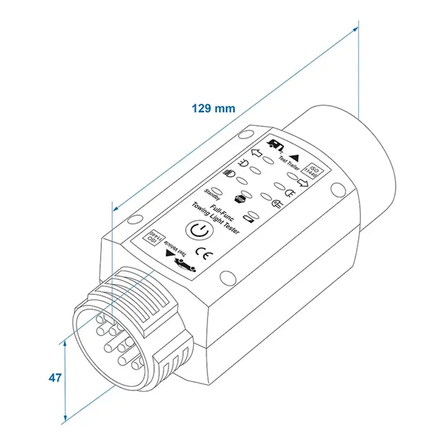 ProPlus 13-polige aanhanger- en voertuigverlichtingstester - oplaadbaar - snel en veilig