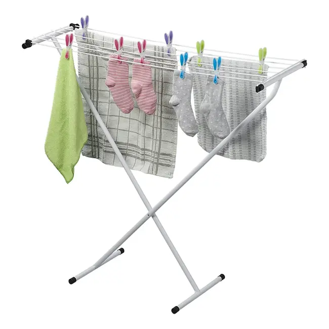 ProPlus Ruimtebesparend droogrek - 6 lijnen - 5,4 meter droogruimte - Wit - Compact in te klappen