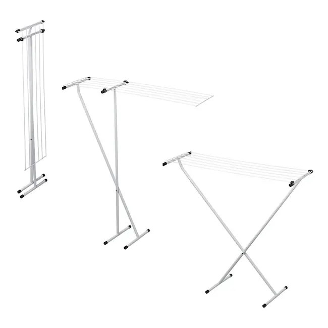 ProPlus Ruimtebesparend droogrek - 6 lijnen - 5,4 meter droogruimte - Wit - Compact in te klappen