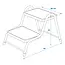 ProPlus Heavy Duty opstapje - 2 treden - antislip - max. 150 kg - staal
