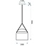 TooLight Moderne hanglamp - Ø 20 cm - grijs/zwart - leren riem - energiezuinige LED