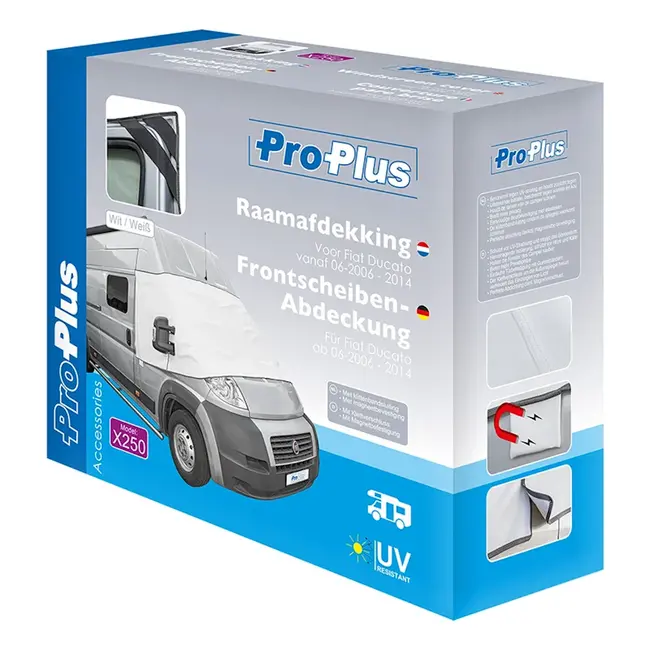ProPlus Raamafdekking voor campers - UV-bescherming - Magnetische bevestiging - Isolatie tegen hitte en kou - 2006-2014